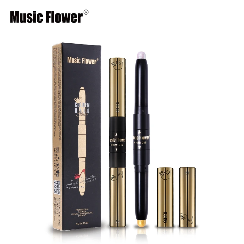 Маркер Music Flower для макияжа лица 6 цветов золотистый двухсторонний карандаш