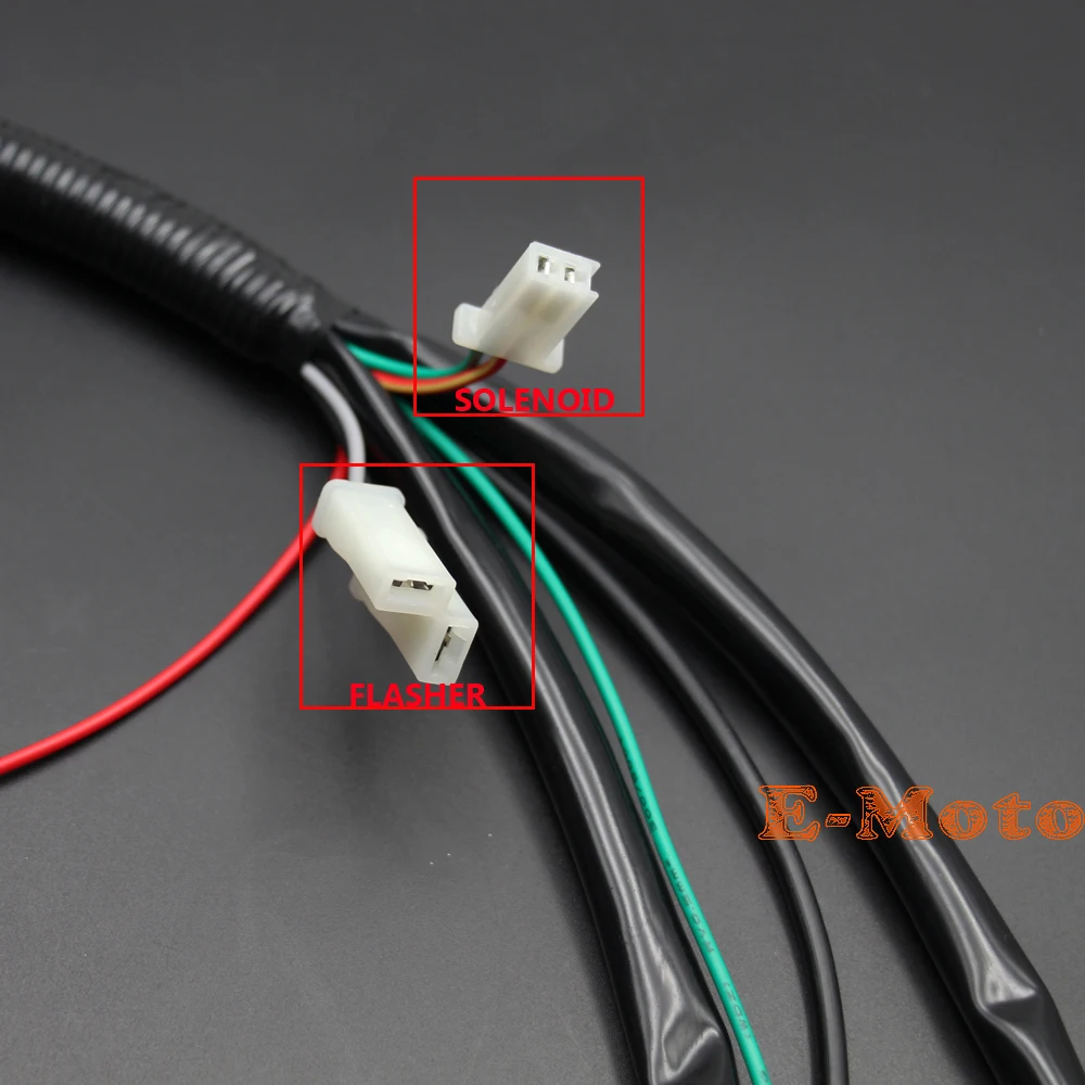 Kick Start жгут проводов двигателя ткацкий станок + легкий провод для 50 70 90 110 125cc PIT PRO