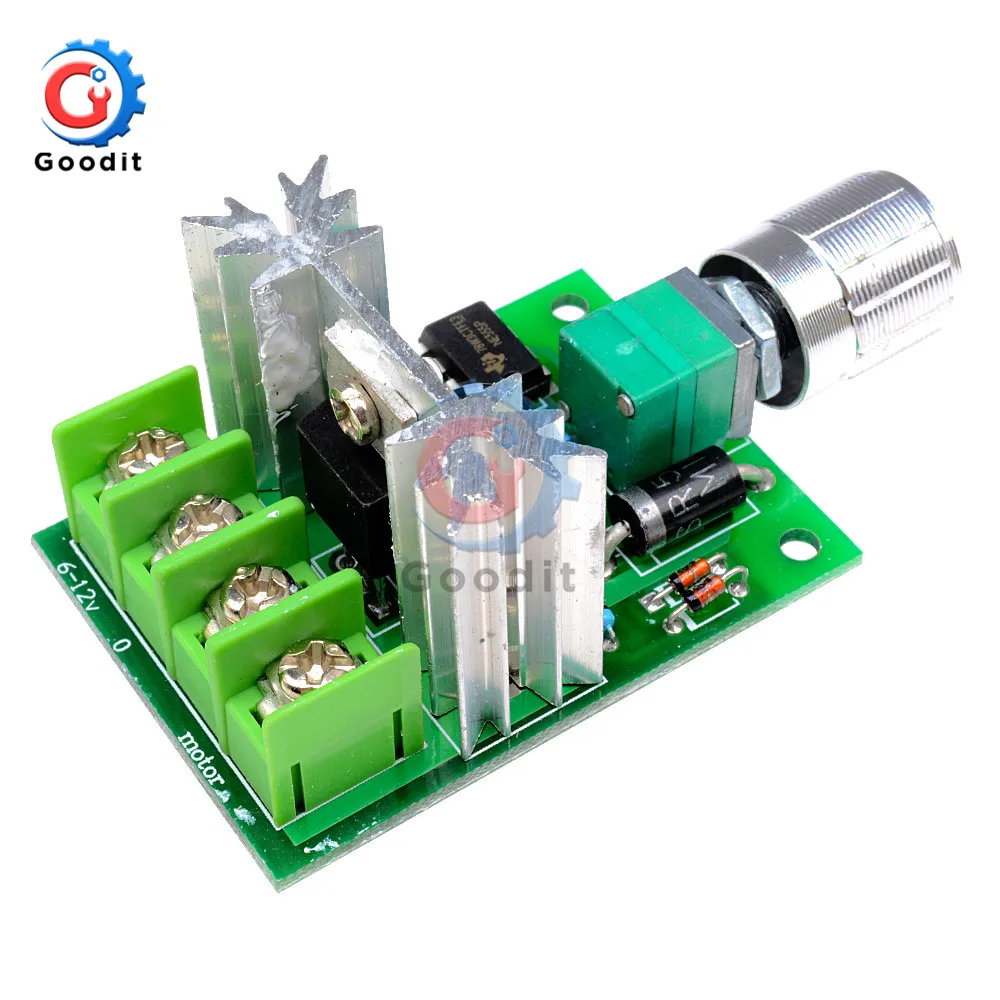 

High Power 6A 6V-12V No-Polarity PWM DC Motor Speed Controller Regulator Board Speed Motor Control Switch Board