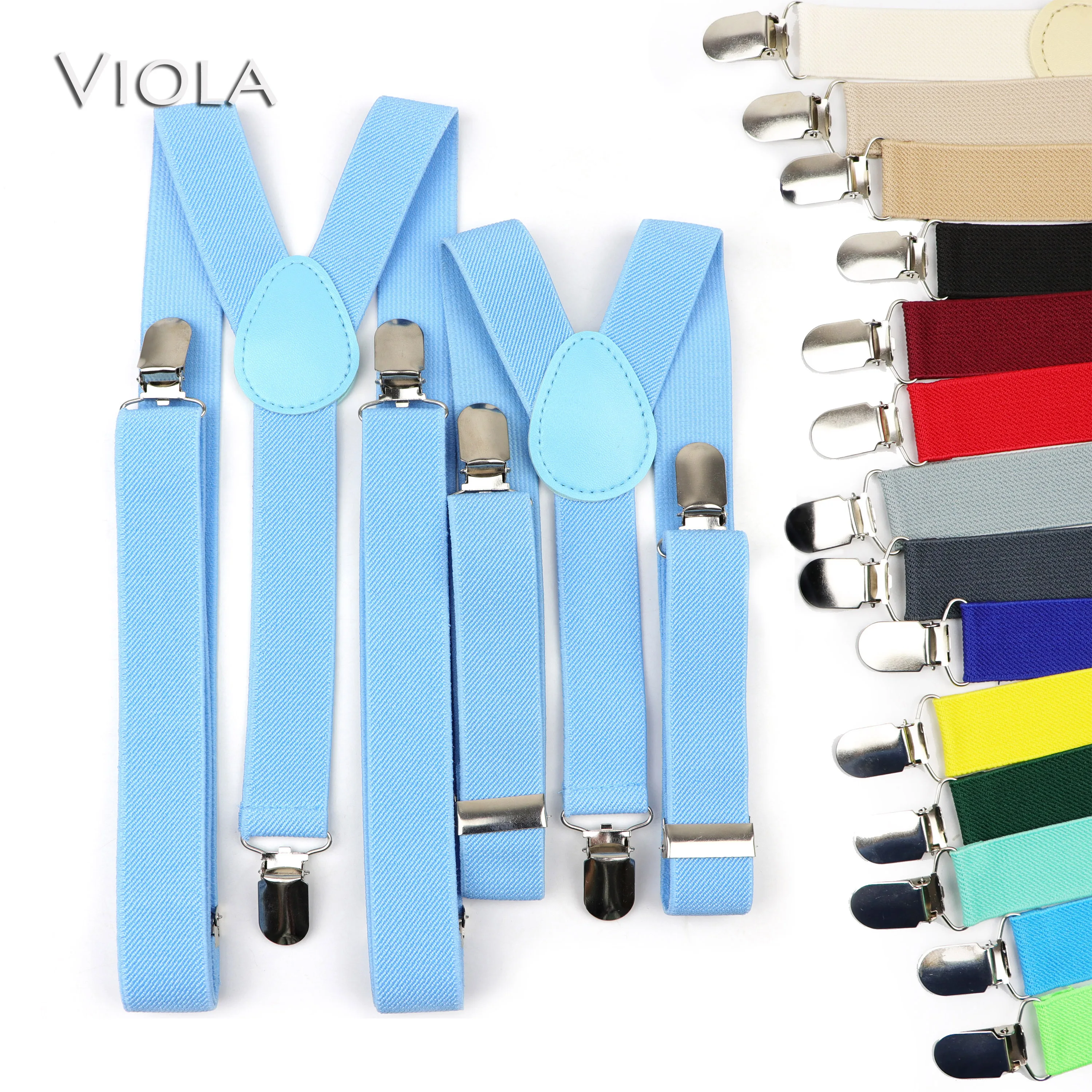 Мужской Детский однотонный комплект с подтяжками для родителей и детей