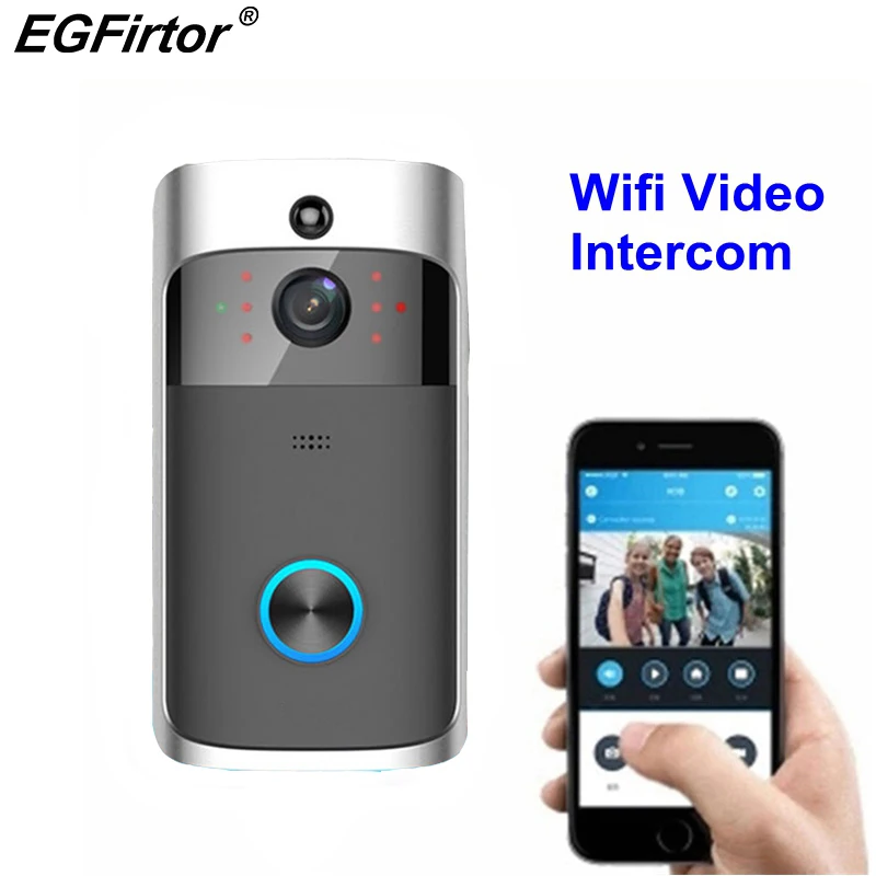 Intelligente WIFI Video Deur Ring Draadloze Video Deur Ring Mobiele Telefoon Remote Home Monitoring Video Toespraak Interview