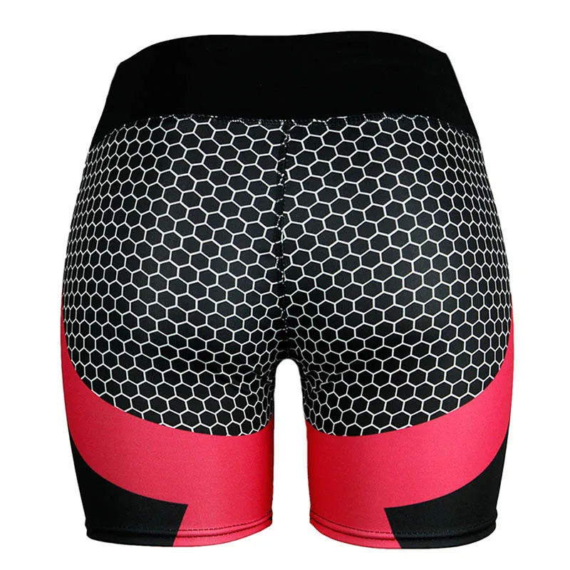 7 Colors 2019 Summer Shorts Women Casual Geometric Print High Waist Sport Yo-Ga Short Feminino Push Up Short Pant Black Green