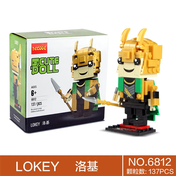 H& HXY милая кукла 6801-6822 18002 Voltron King мини-кубики Супер герои marvel Мстители Фигурки Decool строительный блок - Цвет: 6812