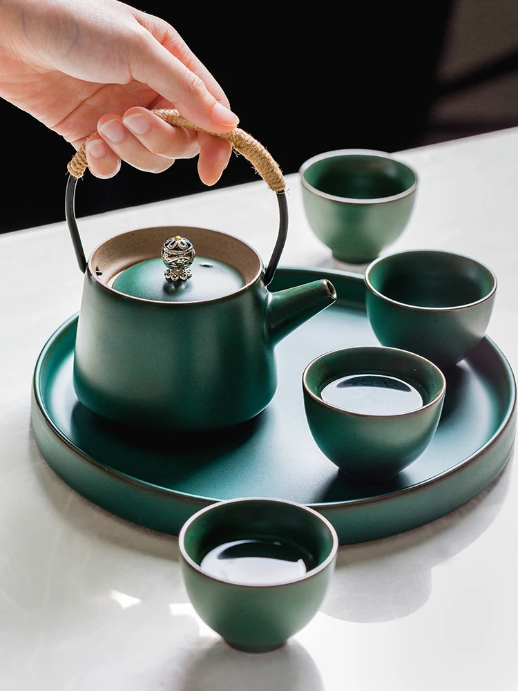 Ретро портативный чайник Набор Stoneware китайский чайный набор кунг-фу подарочная коробка