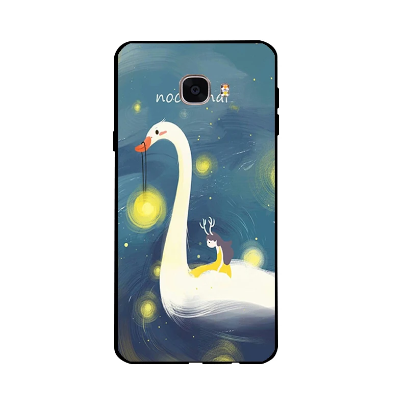 Чехол для Galaxy C7 ультратонкий черный мягкий чехол из ТПУ Samsung C7000 DIY телефона 5 7