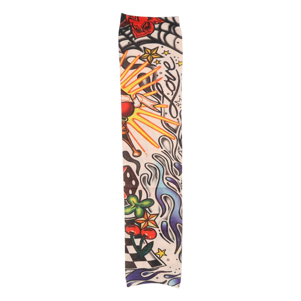 1PC Women Men Cycling Sports Tattoo Sleeves UV Cool Arm Running Warmer Sport Elastic Oversleeve Warmers |
