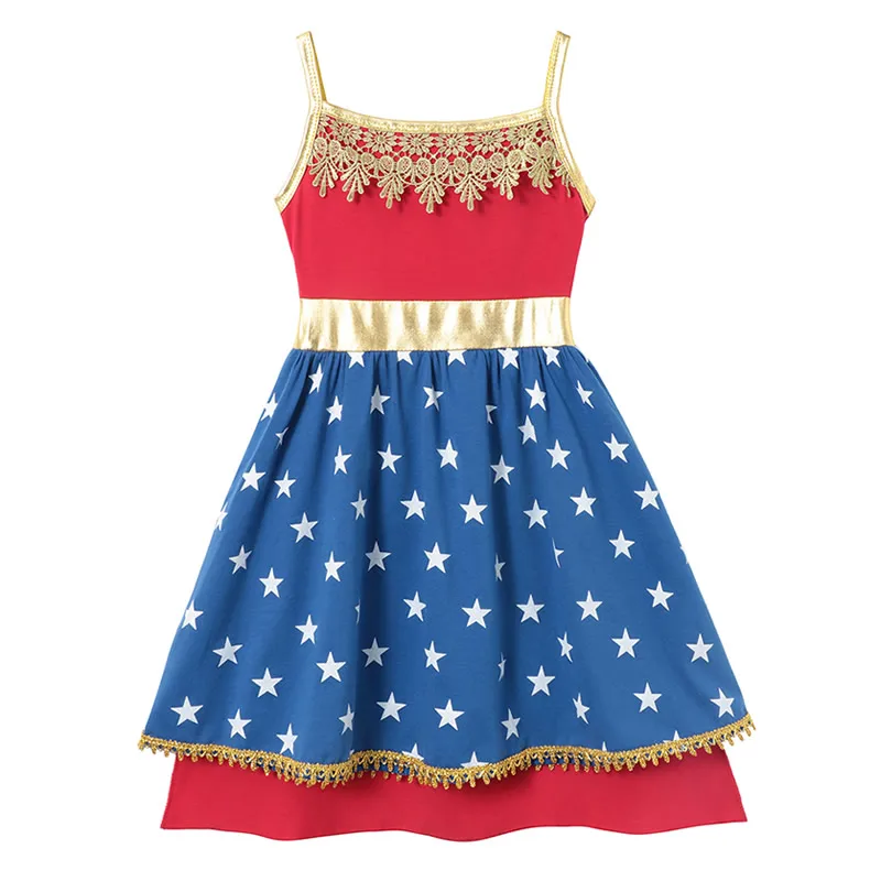 Wonder Dress Платье для маленьких девочек «Белль» Детское платье «Красавица и Чудовище», «Принцесса Эльза и Анна», «Белоснежка», «Микки», «Фея», для ролевых игр - Цвет: Wonder Dress