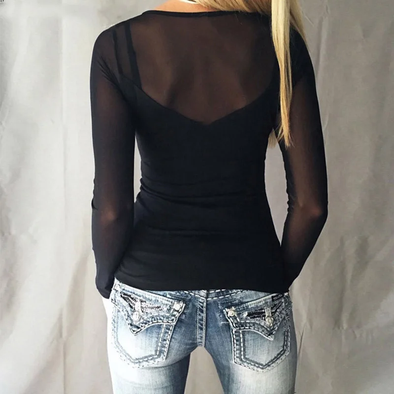 Женские сетчатые прозрачные футболки модель BMF88|Футболки| |