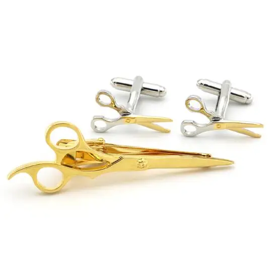 Набор для парикмахера набор из 5 медных запонок ножниц галстуков зажимов манжет |