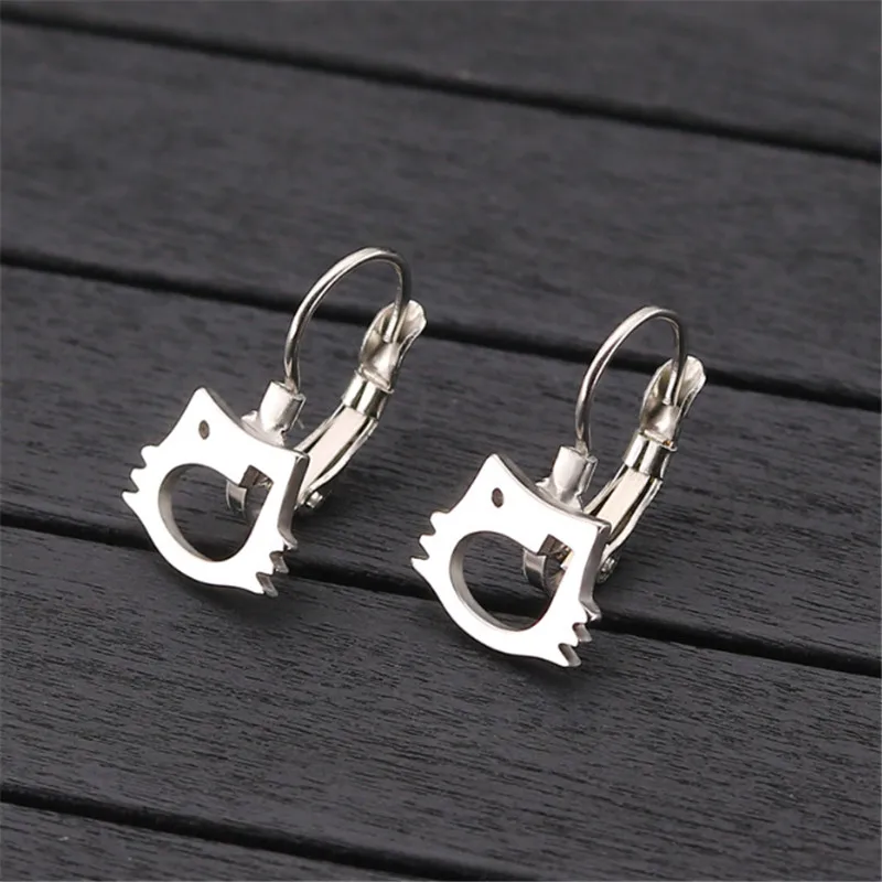 Золотой серебряный цвет милые животные высокое качество клипсы для ушей женщин