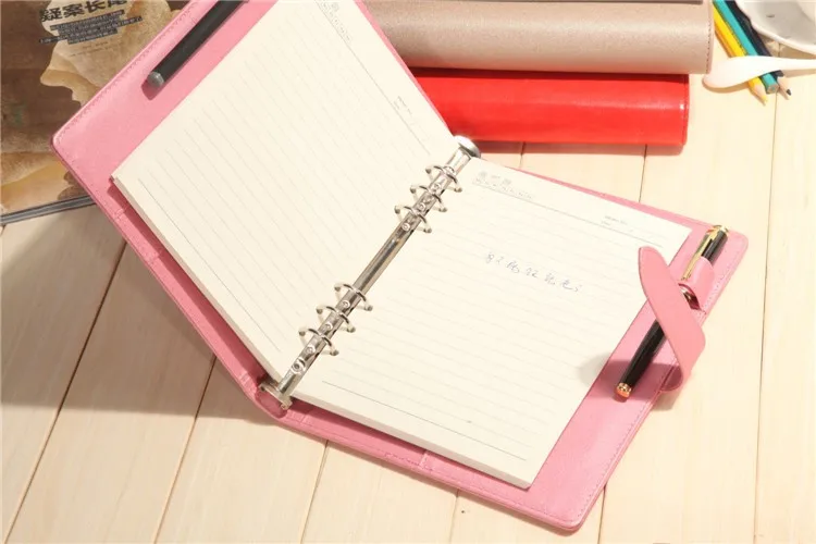Канцелярские товары в Корейском стиле, бизнес-блокнот, Макарон А5, блокноты, цветные, искусственная кожа, ежедневник, планировщик, пряжка, блокнот с вкладышами, 100 страниц