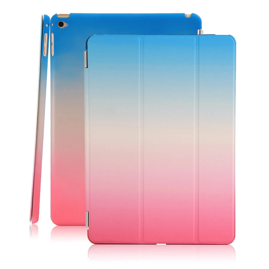 For min123 Радуга градиент Магнитный откидная крышка для iPad Pro 9,7 10,5 воздуха Air2 Mini 1 2 3 4 Trifold Tablet Case для нового iPad 9,7 - Цвет: For min123