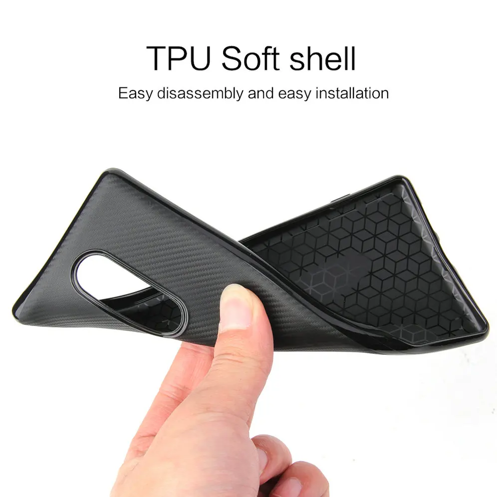For Sony Xperia 1 Case Slim Carbon Fiber Texture TPU Silicone Shell Soft Flexible Mobile Phone Protective Back Cover |