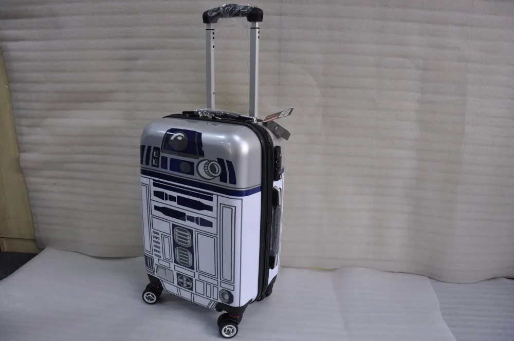 Звездные войны R2D2 робот багаж на колесиках фирменный туристический чемодан на вращающихся колесиках