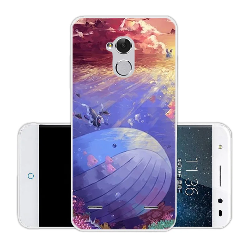 for ZTE Blade V7 Lite Cartoon Phone Case Transparent Soft Silicone Fundas 5.0 inch Back Protective Covers V 7Lite |