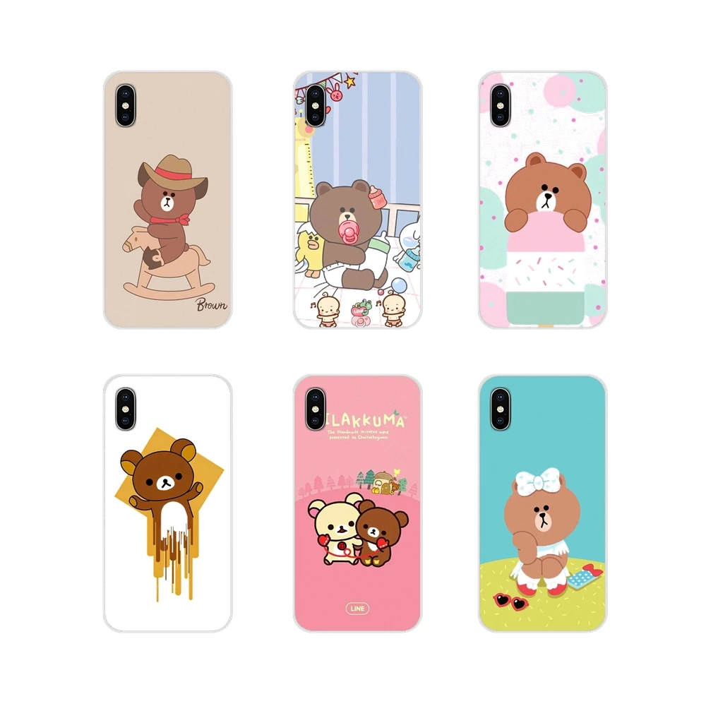 For Samsung Galaxy S3 S4 S5 Mini S6 S7 Edge S8 S9 S10 Lite Plus Note 4 5 8 9 Accessories Phone Cases Covers Cute Rilakkuma Bear | Мобильные