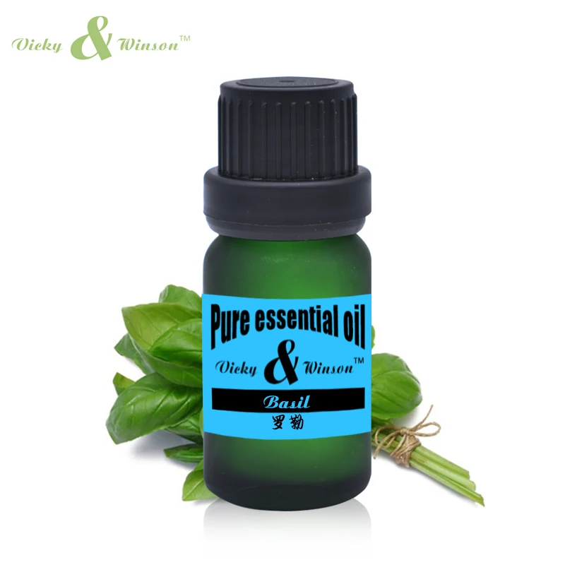 

Vicky&winson Basil essential oil 10ml natural aromatherapy oils Improve spirit Stabilization effect Firming Oil balance VWDF23