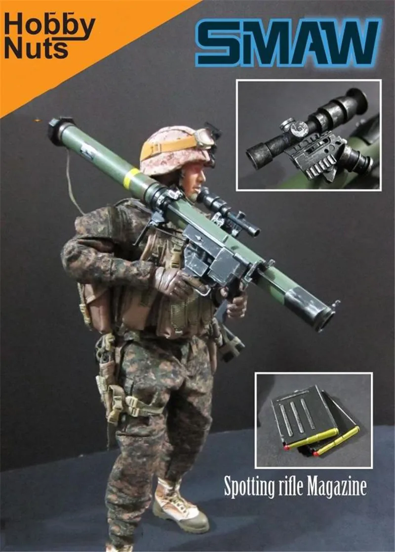1/6 Оружейная модель SMAW MK153 зеленая ракетная установка для 1" экшн-аксессуары для корректировки фигуры