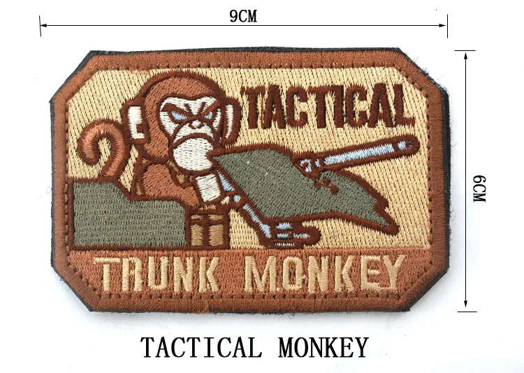 Военная нашивка армейская тактическая обезьяна на плечо|badges military|patch militarytactical