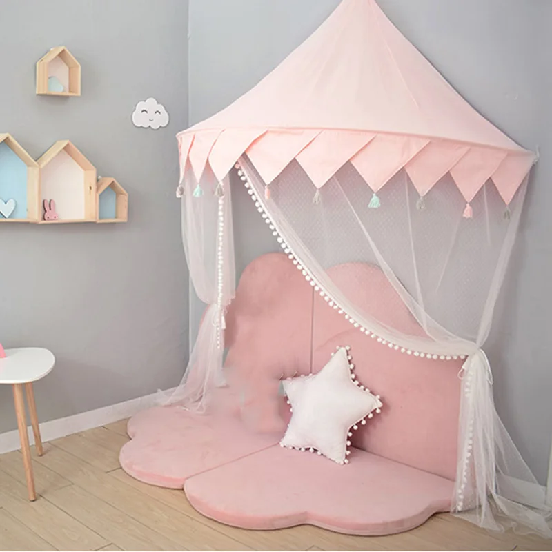 Игровая палатка для детей в скандинавском стиле розовый игровой домик принцессы