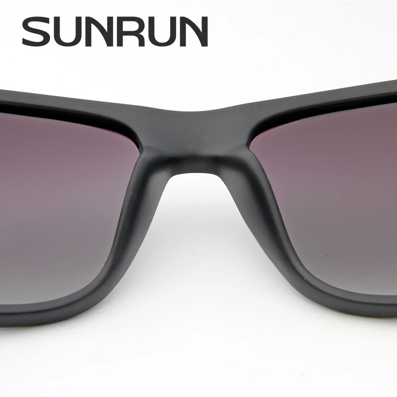 SUNRUN мужские поляризованные солнцезащитные очки брендовый дизайн квадратные для
