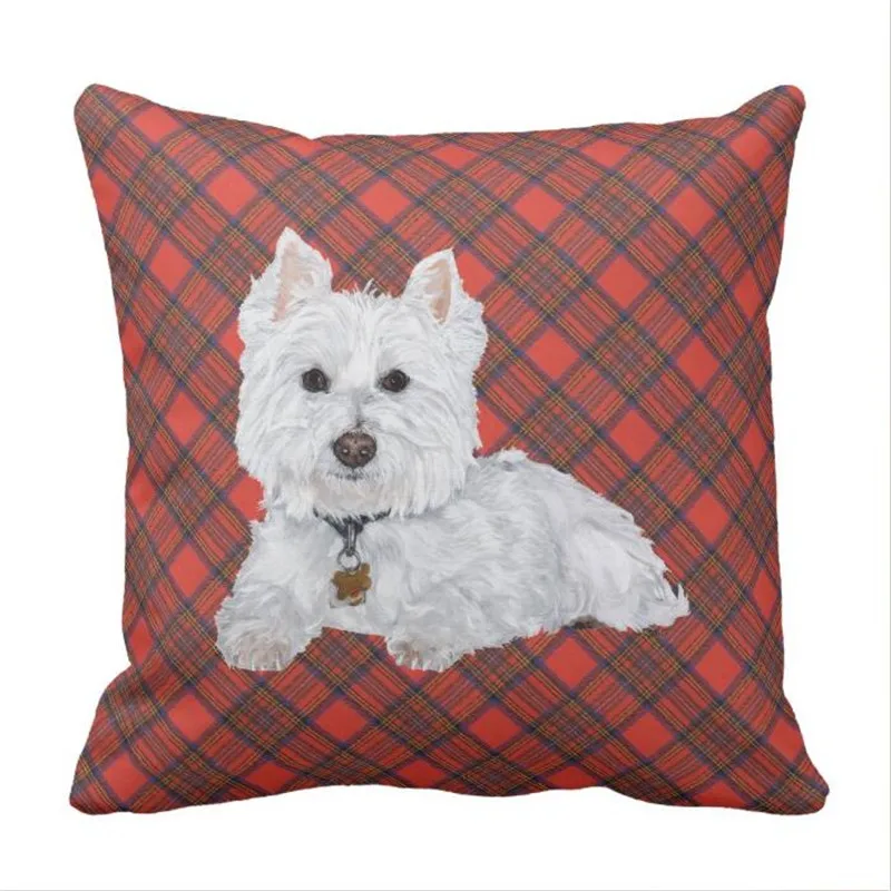 Westie накидка на подушку для щенка|westie pillow|pillow casethrow pillow cases |