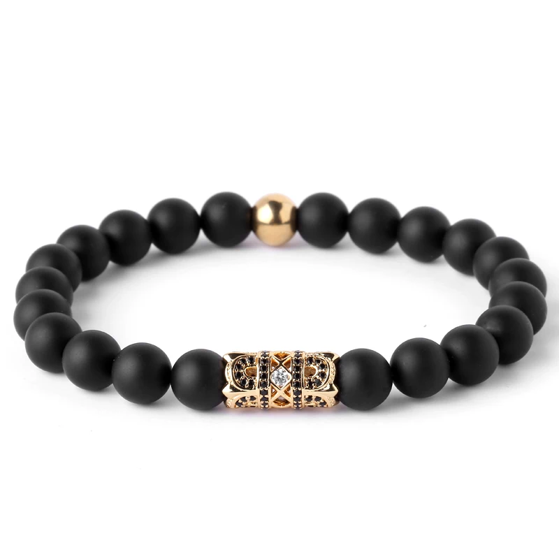 Mcllroy Мужская энергия модные ювелирные изделия 8 мм матовые и бусины Стопперы с