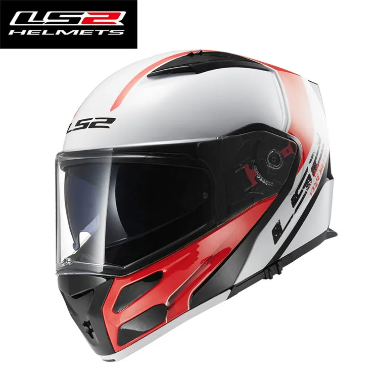 Rapid Red LS2 Metro откидной мотоциклетный шлем модульный шлем Каско Capacete Moto cask туристические шлемы руля круизер мотор FF324 - Цвет: Rapid Red