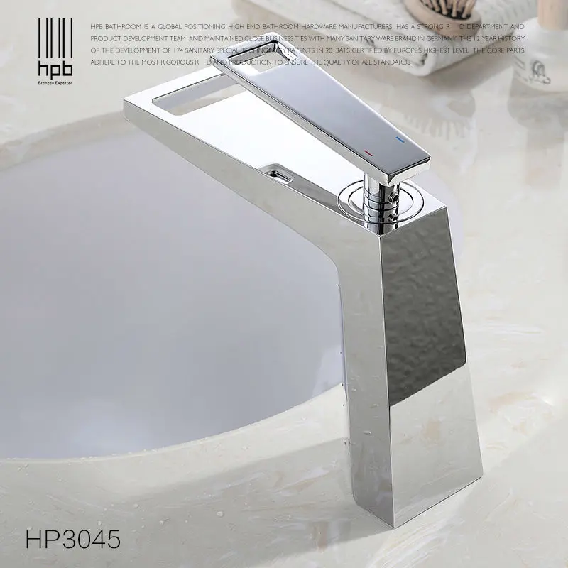 HPB водопад медный латунный Смеситель для раковины ванной комнаты смеситель на
