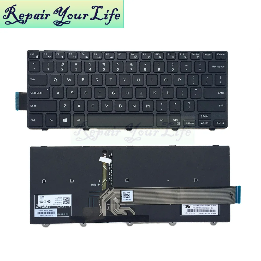 Ремонт You Life Клавиатура для ноутбука Dell Inspiron 14 3000 Series 3441 3442 US макет с подсветкой и