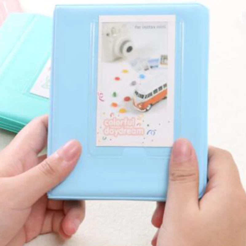 blue BALLE 64 кармана 3 дюймов карамельный цвет фотоальбом для Fujifilm Instax Mini 70 7s 8 25 50s 90 фильм, Polaroid PIC-300P, Z2300 - Цвет: blue