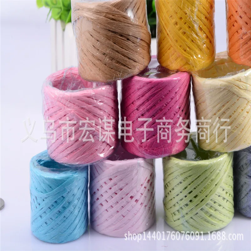 DIY рафия ленточный шнур для подарочной коробки упаковка 6 рулонов/Упаковка 30