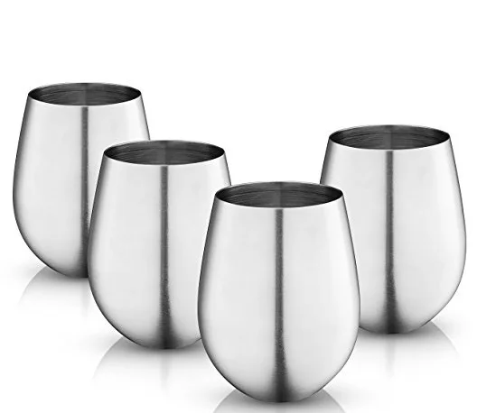 Бесплатная доставка Винные Бокалы из нержавеющей стали 1 шт. 18 унций без БФА