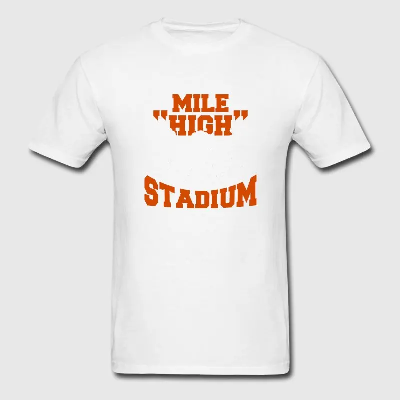 Модная футболка для Для мужчин подарок Mile High стадион солнечного света буквы Camiseta