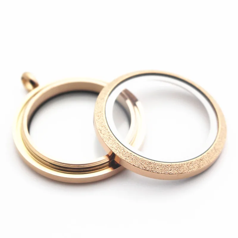 Hot Sale 10pcs Sparkle Stainless Steel 25mm 30mm Twist Floating Locket Rose Gold Living Glass Pendant Necklace Jewelry | Украшения и