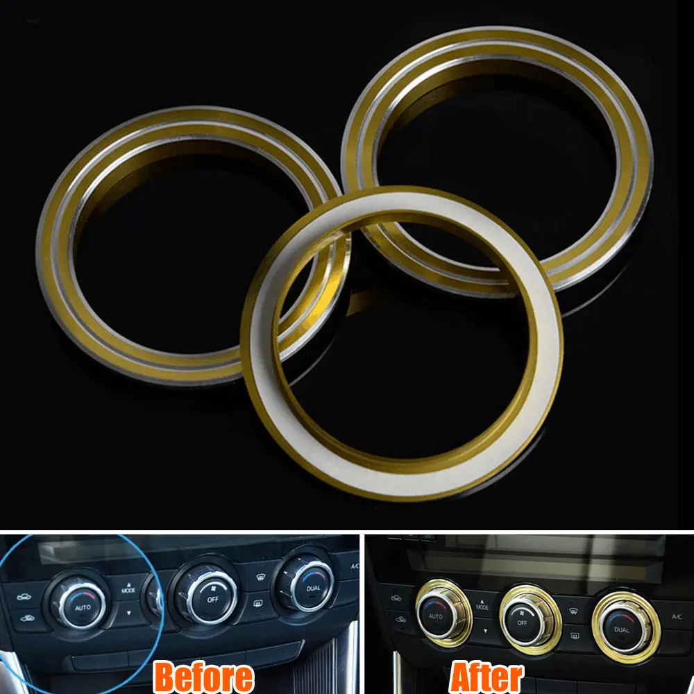 Автомобильный Стайлинг 3 шт. алюминиевый AC кондиционер Управление ручки