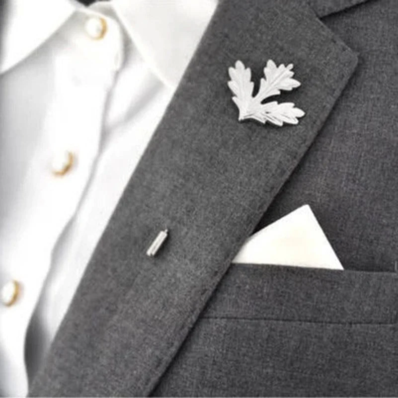 Золотистые и Серебристые аксессуары для костюмов в виде кленовых листьев|brooch