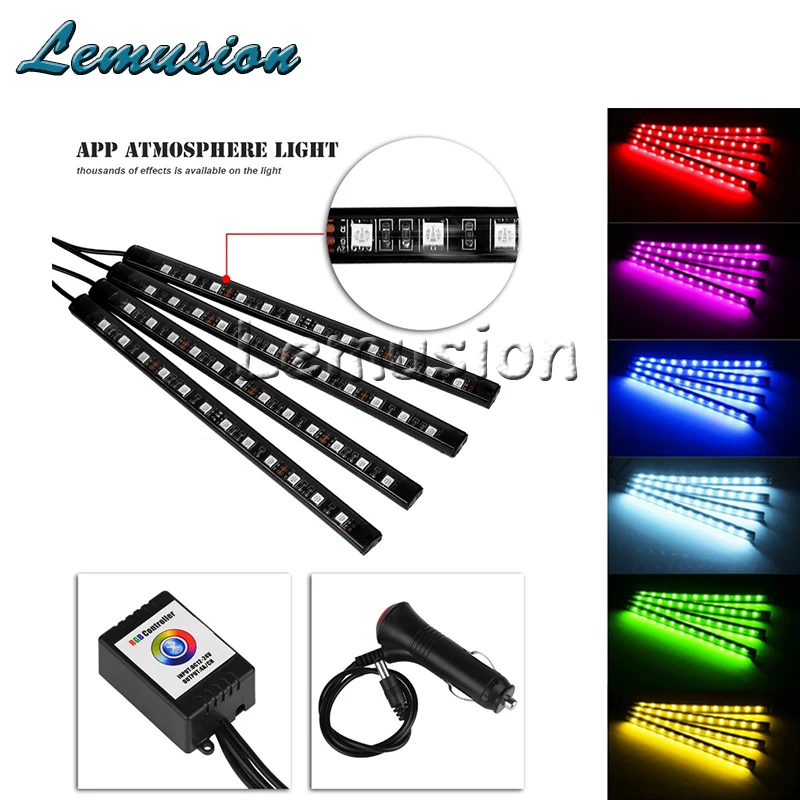 Автомобильная неоновая лампа для Android iOS APP Control Renault Duster Laguna Megane 2 3 Logan Captur Clio Saab 9 5 93