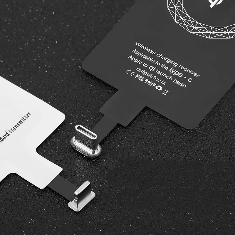 Микро USB Type c QI Беспроводное зарядное устройство приемник Универсальный