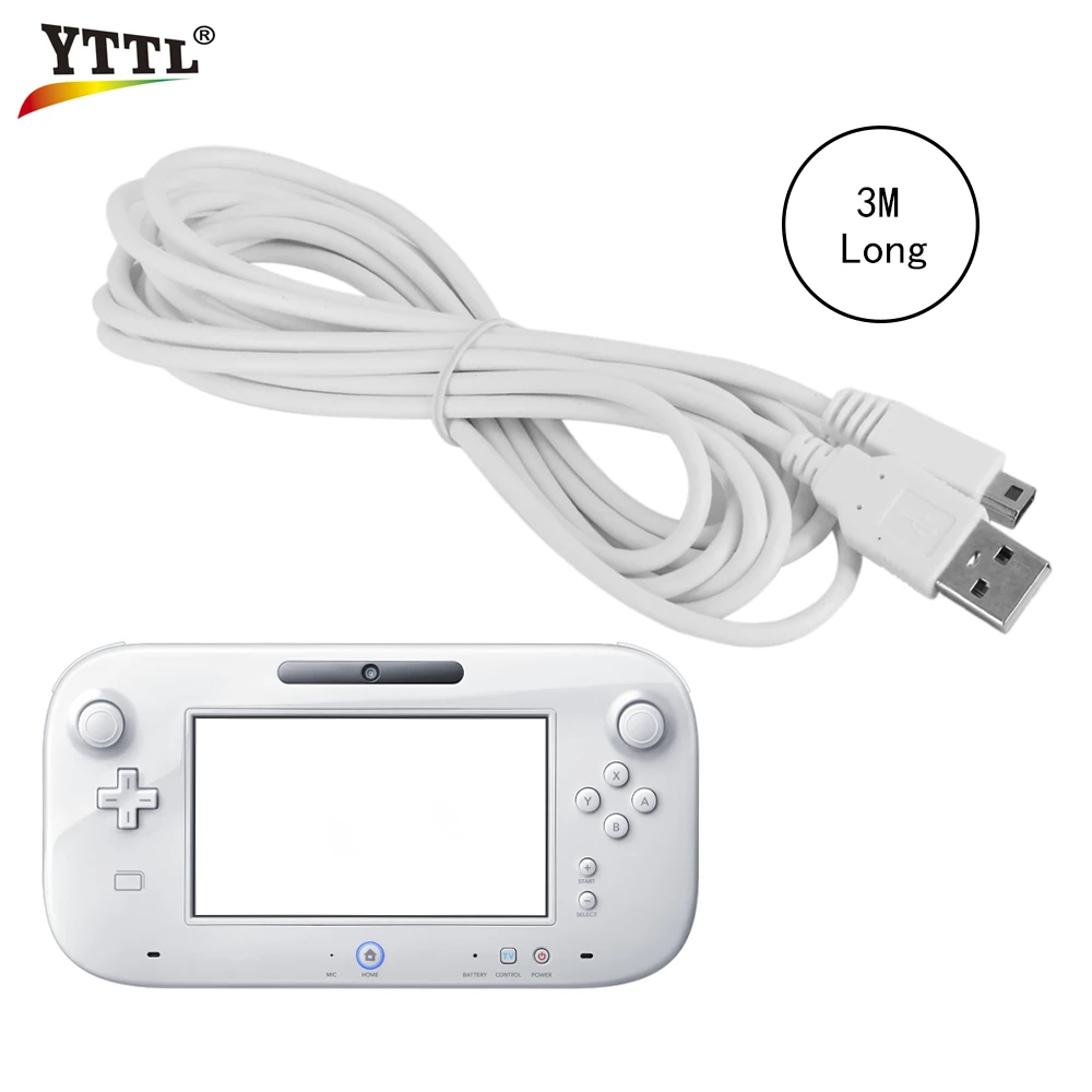 Зарядный кабель YTTL 3 м зарядное устройство USB для передачи данных геймпада Nintendo II U