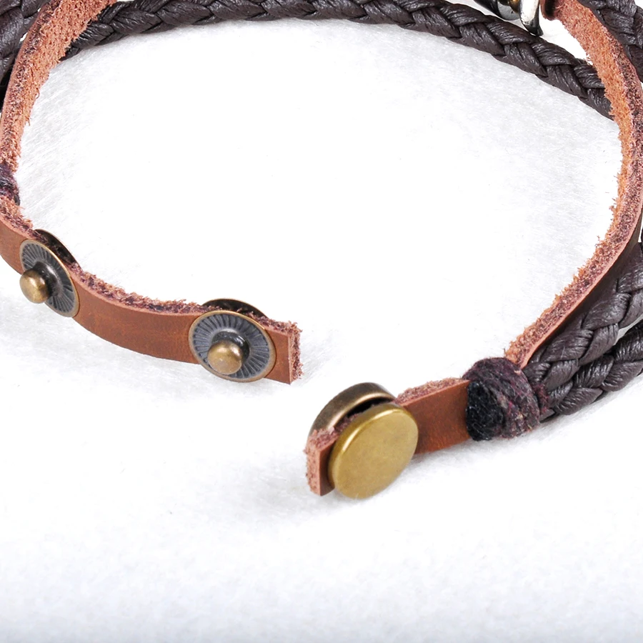 Boho Leather Snap Button Bracelets for Women Beads Stones Braclet &amp Bangles Female Wrap Wrist Watch Wristbands Jewelry | Украшения и