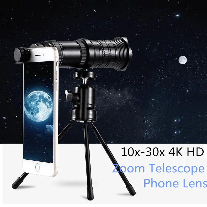 

18-30X HD Adjustable Telephoto Zoom Lens Professional Mobile Phone Camera Telescope Lenses for Huawei iphone xiaomi Smartphone