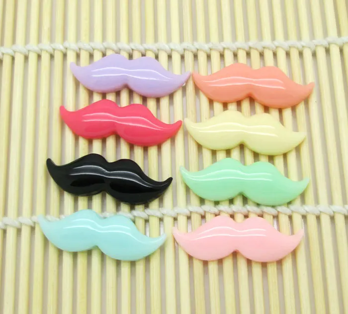 50 шт. смешанные каучуковые украшения для усов Kawaii Bead Flatback Кабошон магнит на