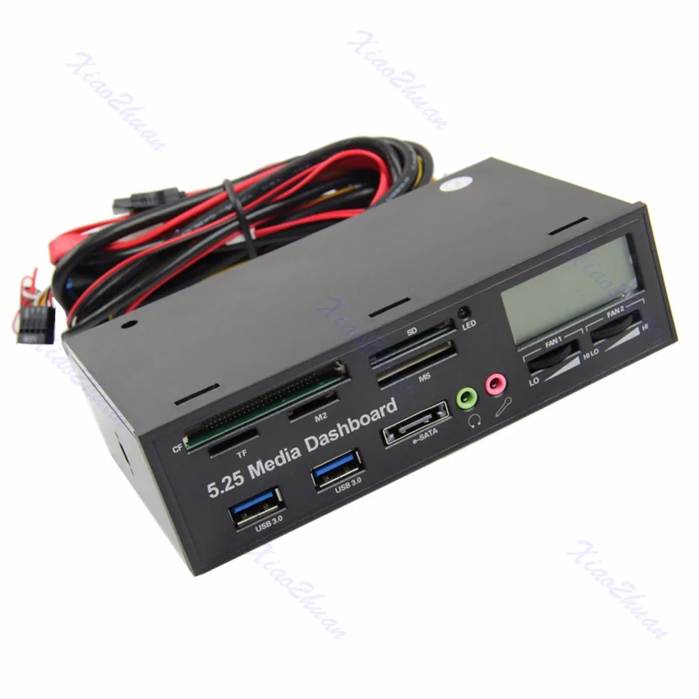 Новый многофункциональный кардридер для медиа приборной панели USB 3 0 5 25 &quotвсе в