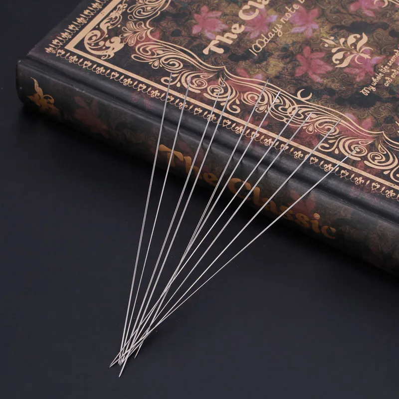 Игольчатые иглы для бисероплетения с большими глазами 10 шт. нитка шнур ювелирных