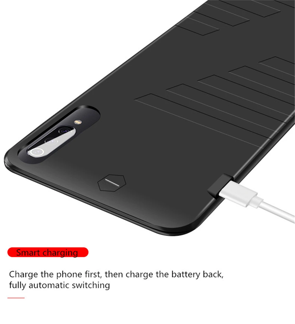 NTSPACE зарядное устройство чехол для Xiaomi Mi 9 power Case 6800 мАч ультра тонкий портативный Банк питания зарядная крышка расширенная батарея