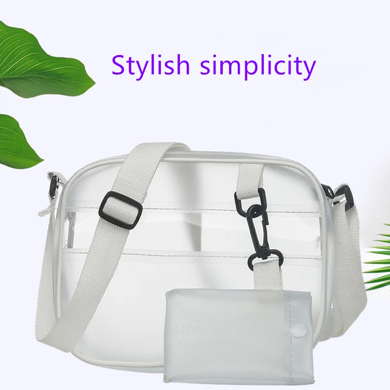 Прозрачная Матовая ветровая пляжная сумка в Корейском стиле простая через плечо