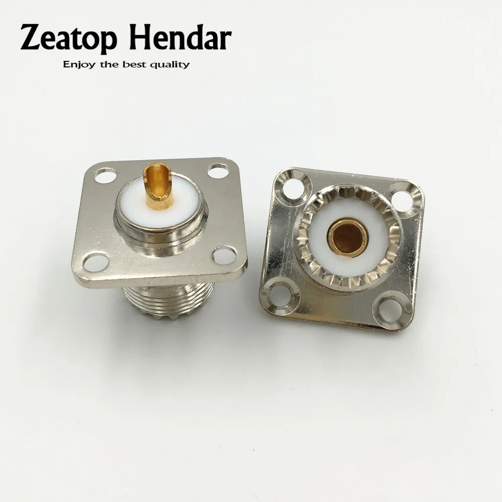 1 шт. латунный УВЧ гнездовой разъем SO239 с 4 отверстиями фланцевое монтажное шасси 25