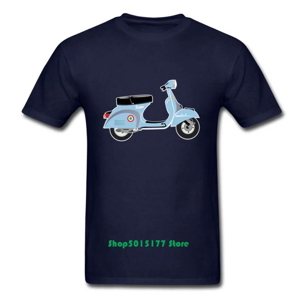 Новая модель винтажные футболки Vespa для мужчин мотоцикл скутер мягкий хлопок homme