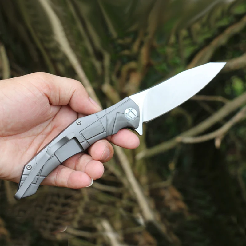 Старший Sharp 9Cr18Mov Охота Выживание Тактика Складной нож твердость 60 HRC EDC инструмент